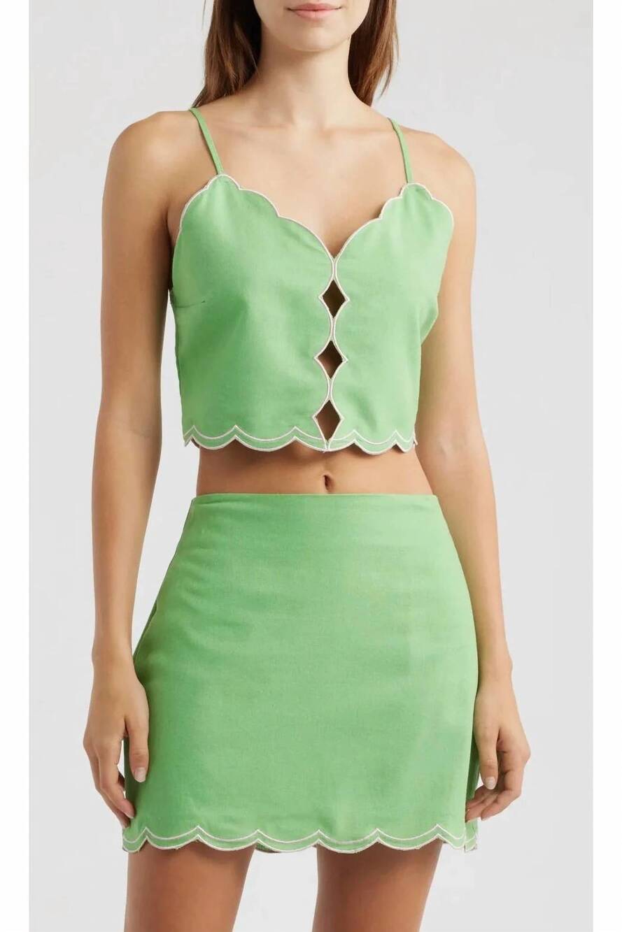 NEW DÈLUC muro tank top in green
